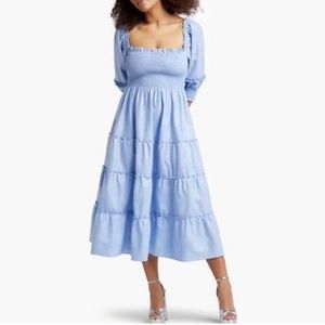 Hill House Nelsi nap dress; blue sparkle; sz S